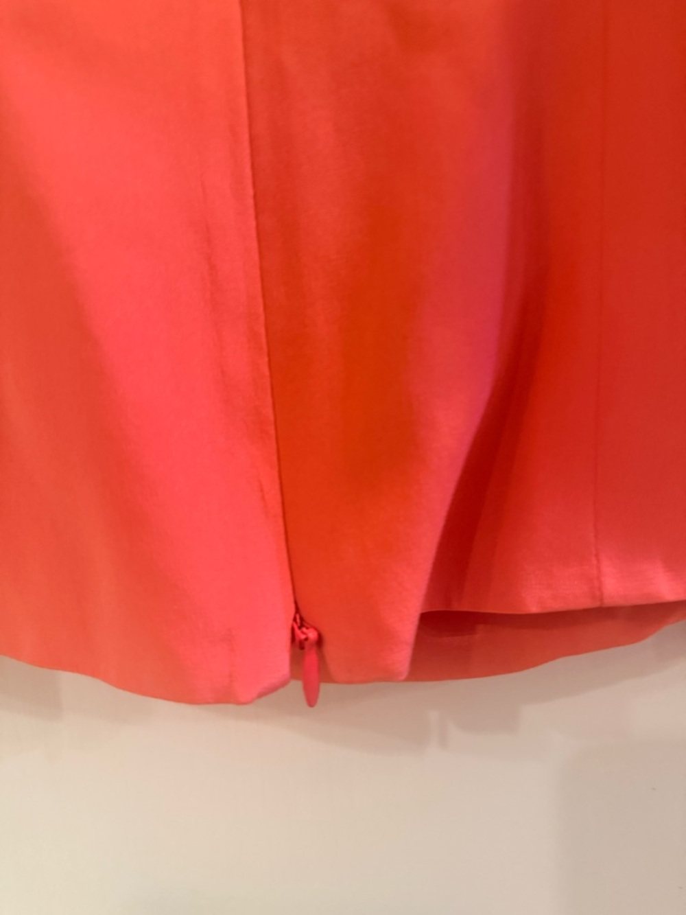 Kay Unger Silk Coral Ruffle-Trim Women's Blouse - Picture 3 of 8